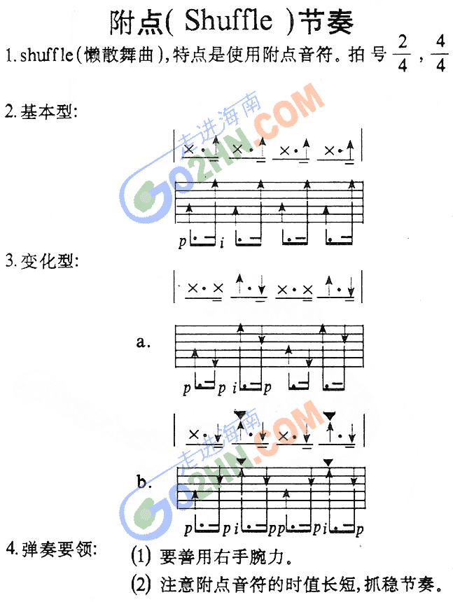 吉他节奏简谱_吉他简谱节奏记谱