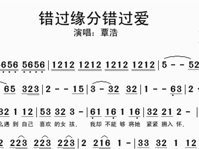 错过祁隆简谱_人生路简谱祁隆
