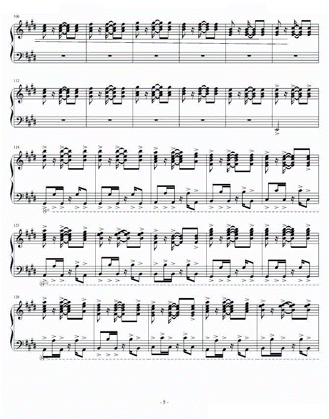 模仿曲 钢琴谱 简谱