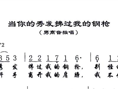 秀发曲谱_美女秀发(2)