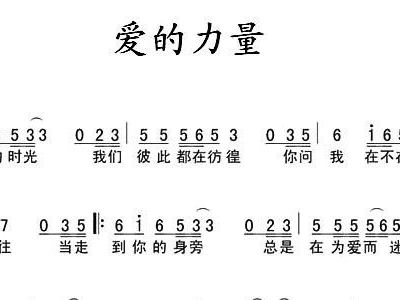 爱的力量简谱_爱的力量小图片(3)