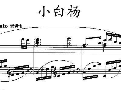 《小白杨》简谱_小白杨简谱(3)