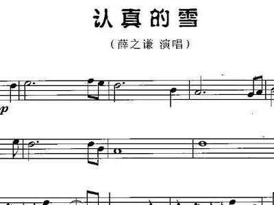 认真的雪曲谱_半生雪曲谱(2)