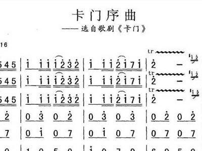 卡门序曲简谱_卡门序曲数字简谱(2)