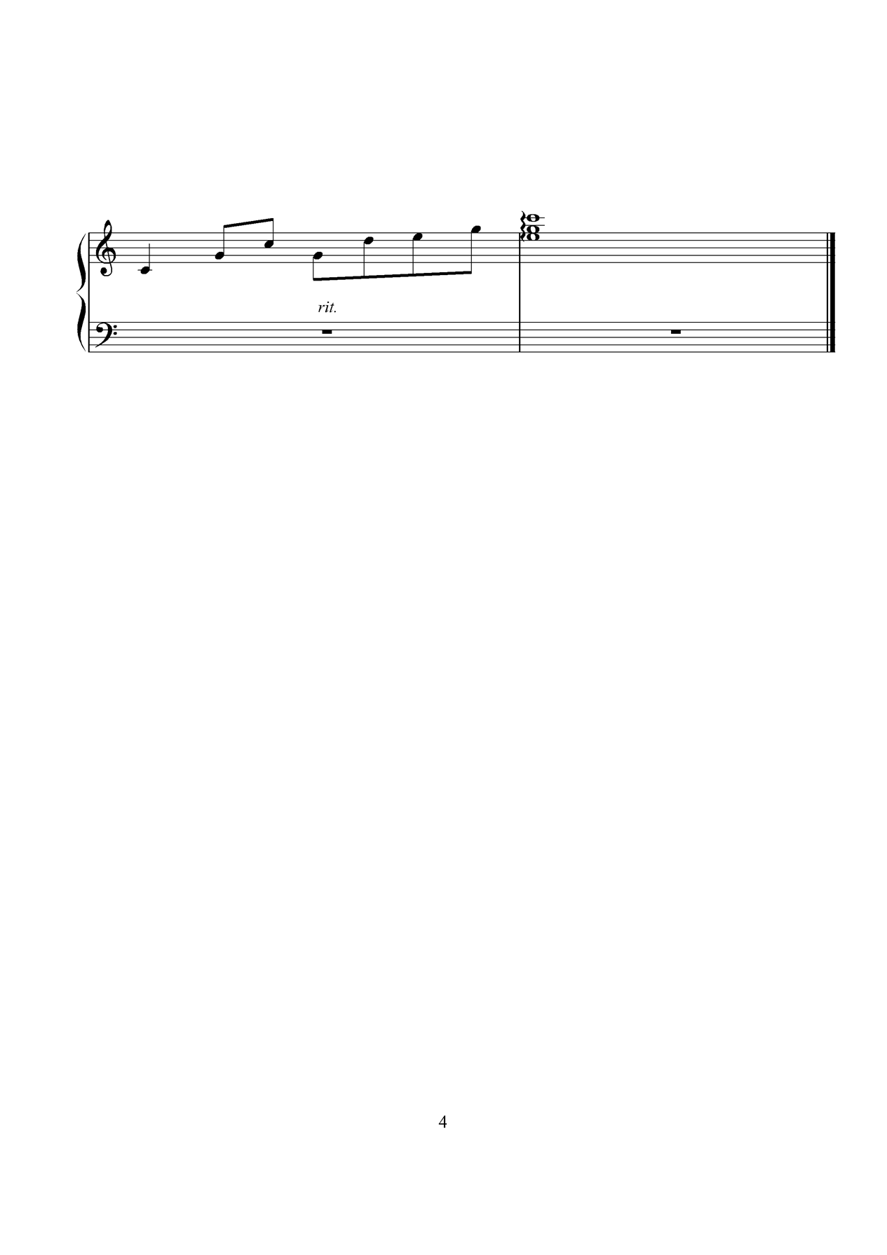 猪之歌五线谱预览3-钢琴谱文件（五线谱、双手简谱、数字谱、Midi、PDF）免费下载