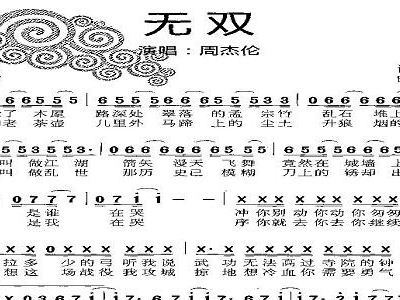 国士无双简谱_国士无双书法