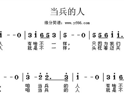 当兵人曲谱_咱当兵的人曲谱(3)