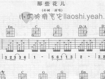 那些花儿简谱_那些花儿简谱歌谱(3)