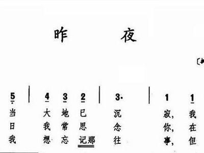 昨夜简谱_昨夜星辰简谱(3)
