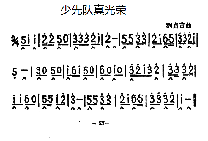 少先队出旗曲简谱_中国少年先锋队鼓号谱 1 出旗曲