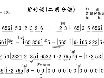 紫竹调简谱_紫竹调简谱歌谱电子琴(3)