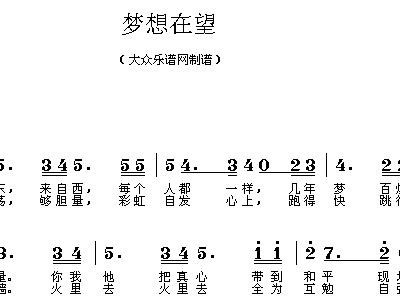 成名在望简谱_成名在望