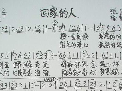 回家的人简谱_回家萨克斯简谱(2)