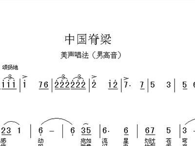 中国脊梁简谱_中国脊梁原版简谱(3)