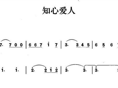 知心爱人简谱_知心爱人口琴简谱