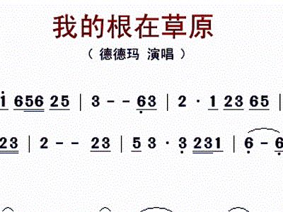 简谱我的根在草原_美丽的草原我的家简谱