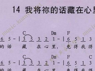 把你藏心里简谱