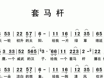 套马杆曲谱_二胡套马杆指法曲谱(2)