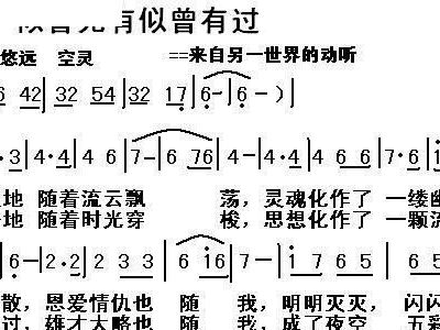 似曾简谱_似曾相识图片