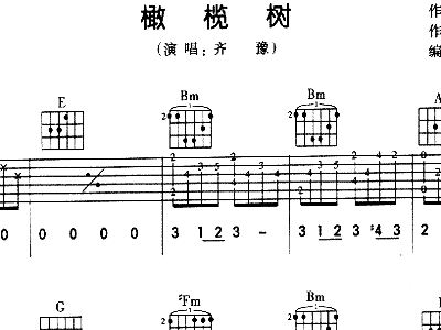 橄榄树歌曲简谱_橄榄树简谱(3)