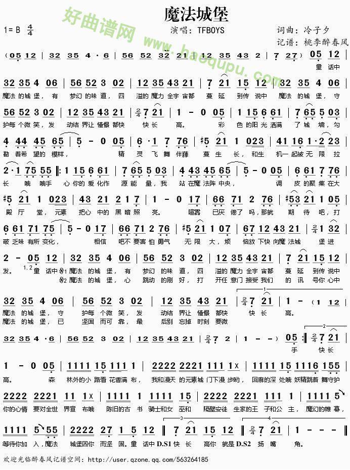 魔法城堡电子琴简谱_电子琴简谱