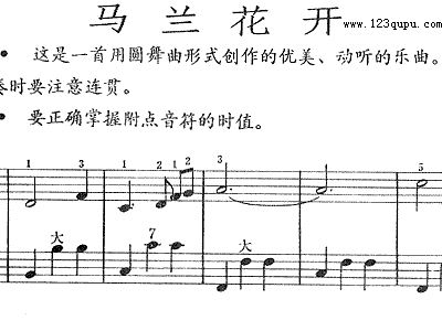 马兰花开简谱_马兰花开简谱歌谱(2)