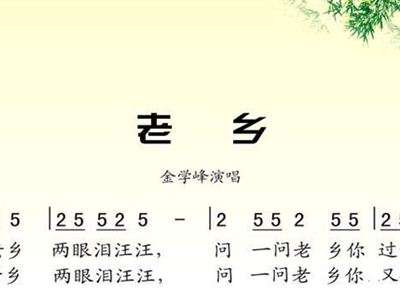 老乡简谱_老乡简谱歌谱(3)