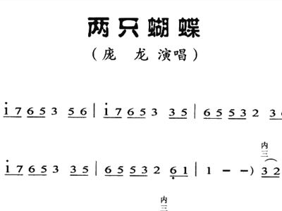 两只蝴蝶简谱_两只蝴蝶简谱电子琴谱(2)