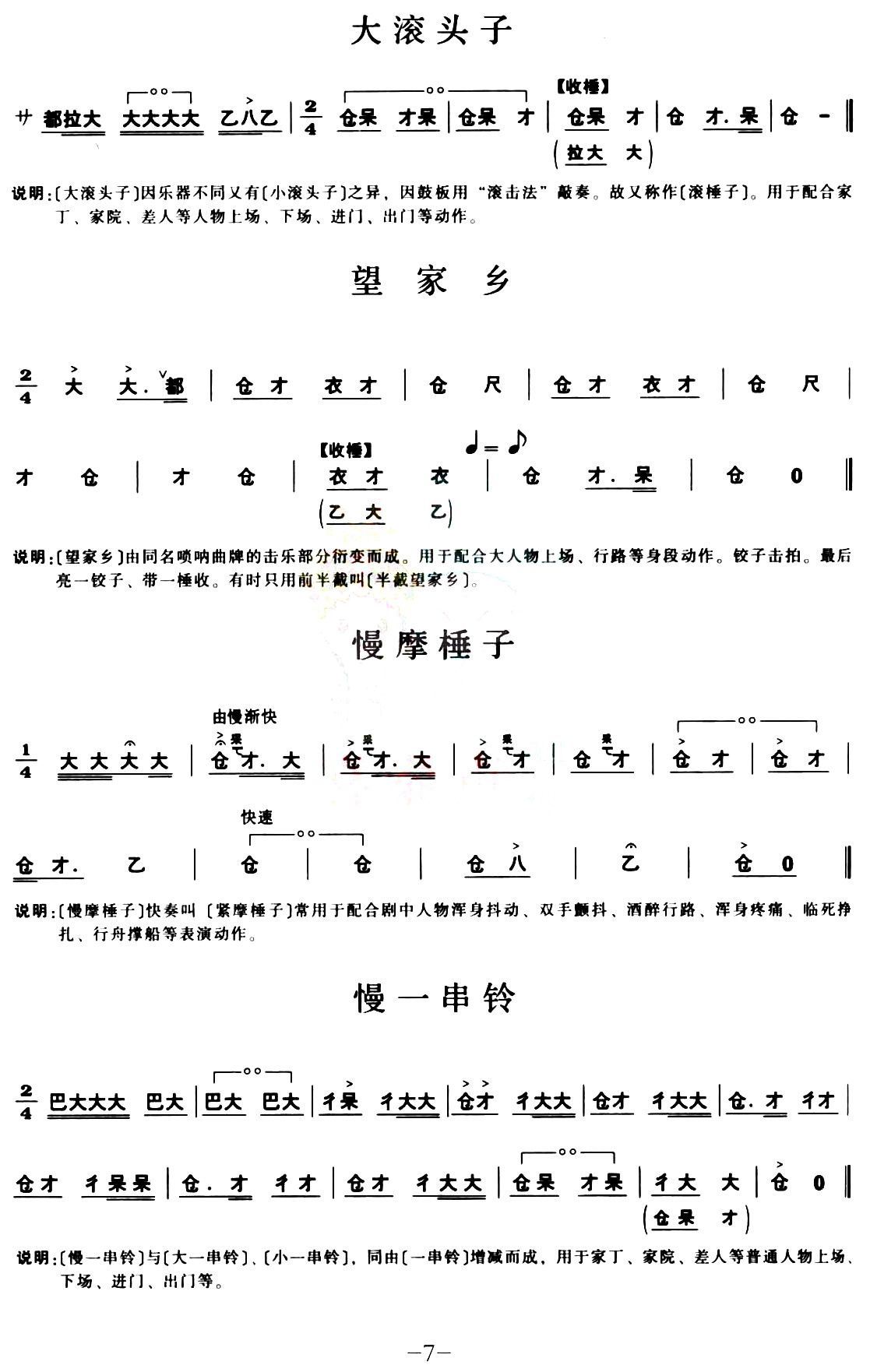 秦腔 锣 鼓谱,秦腔谱 简谱