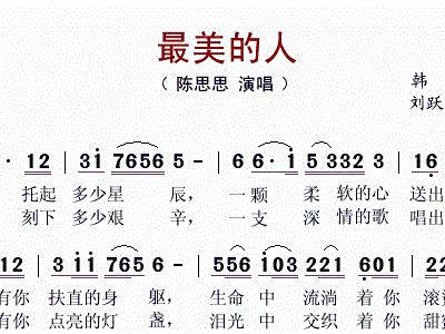 陈思思歌曲简谱_美丽之路 陈思思(3)