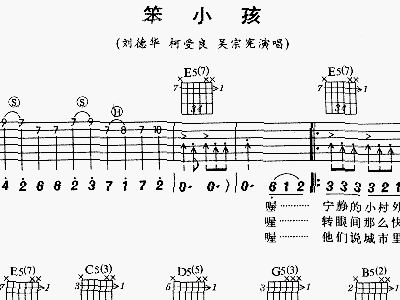 笨小孩简谱_笨小孩口琴简谱