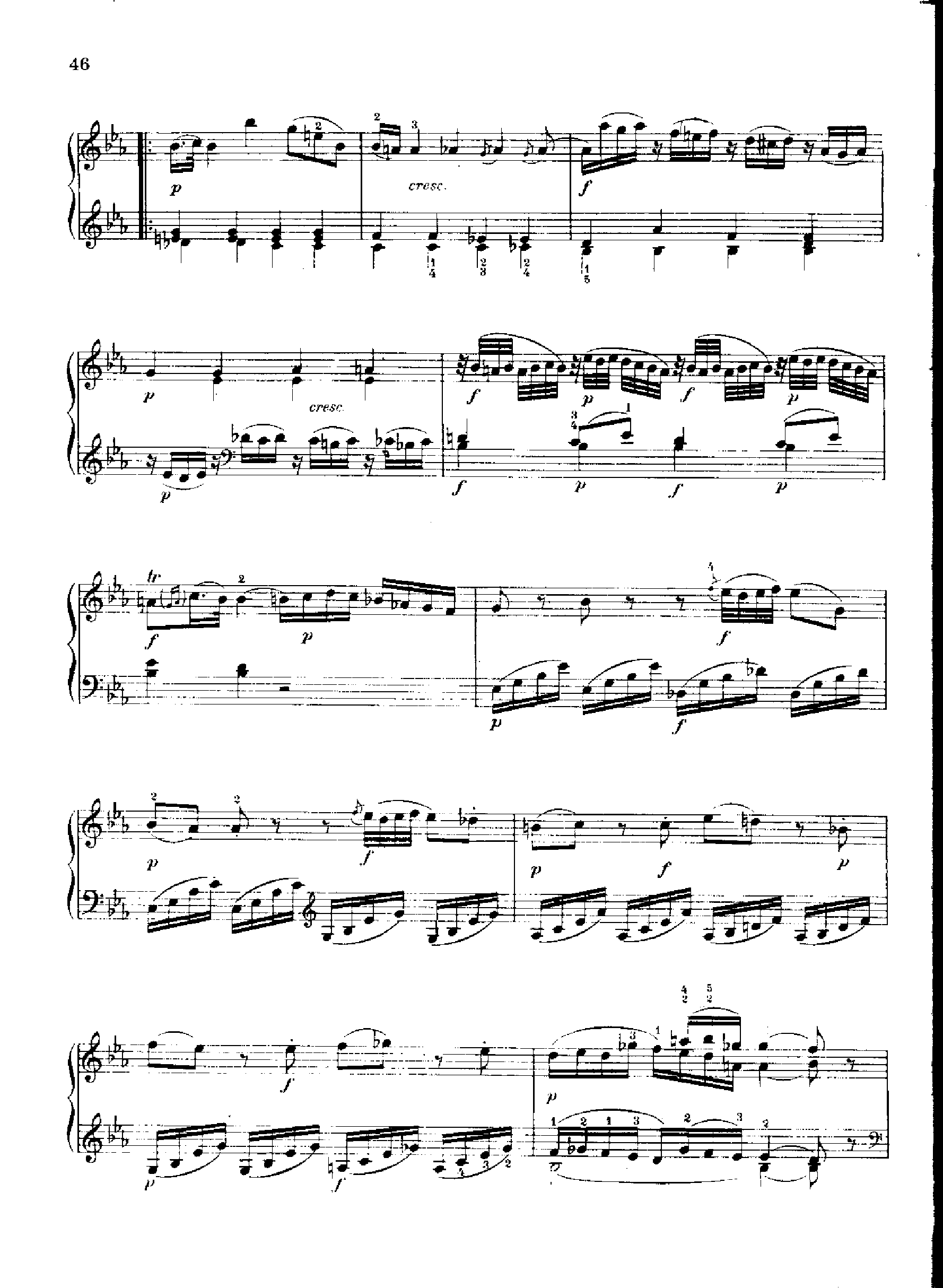 奏鸣曲nr 282 莫扎特 钢琴谱 五线谱