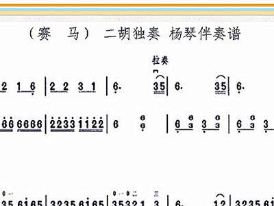 赛马曲谱二胡_新赛马曲谱二胡谱(4)