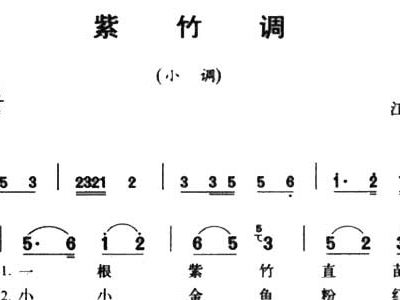 紫竹调歌曲简谱_紫竹调简谱(2)