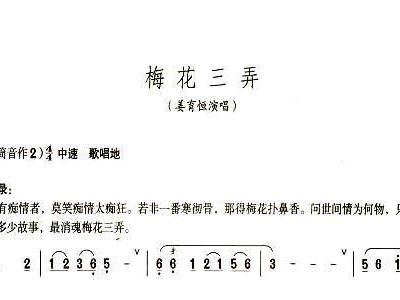 笛子谱,箫谱