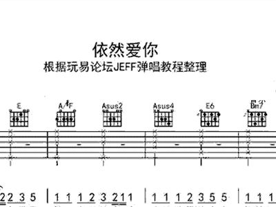 依然爱你简谱王力宏_依然爱你 王力宏 尤克里里谱(2)