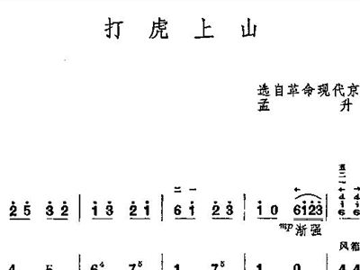打虎上山独奏简谱_打虎上山简谱(2)