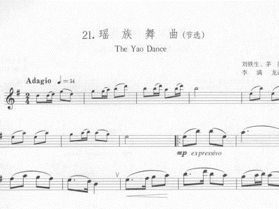小提琴曲瑶族舞曲曲谱_中阮曲谱瑶族舞曲简谱(5)