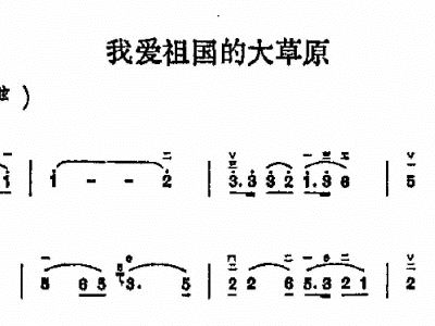 二胡我的祖国曲谱完整版_我和我的祖国二胡曲谱(3)