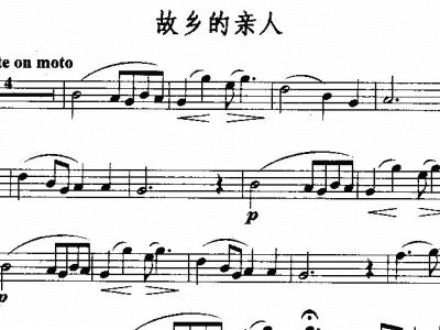 故乡的亲人口琴_故乡的原风景简谱口琴