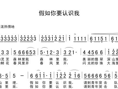 认识简谱_假如你要认识我简谱(3)