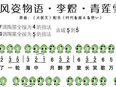 雪花神剑陶笛曲谱_陶笛曲谱12孔(4)