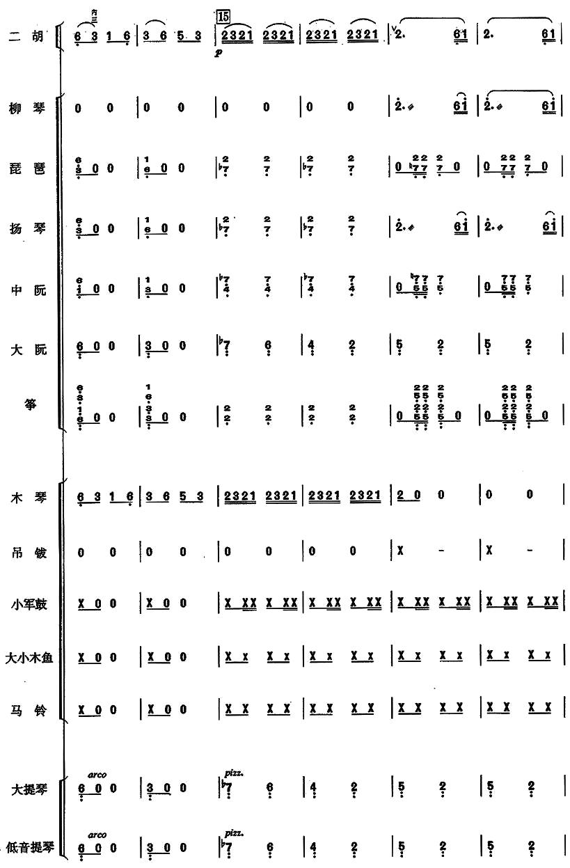 民乐合奏简谱_紫竹调民乐合奏简谱(3)
