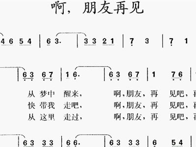 朋友再见挥手 啊朋友再见钢琴谱