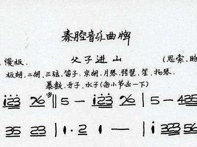 秦腔音乐曲谱_二胡秦腔曲谱(4)
