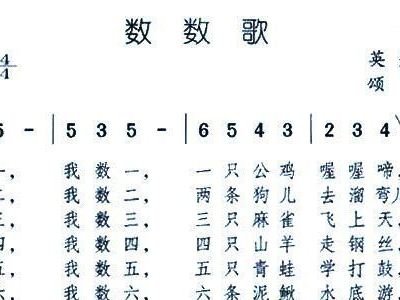 数数歌简谱_数数歌图片