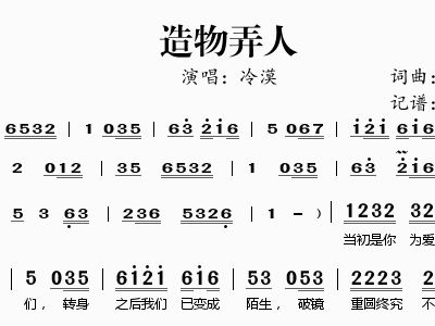 冷漠歌曲简谱_冷漠一路向北歌曲简谱(3)