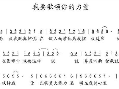 你是我的力量曲谱_你是我的力量简谱(2)