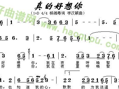 真的好想你简谱_真的好想你简谱曲谱(2)