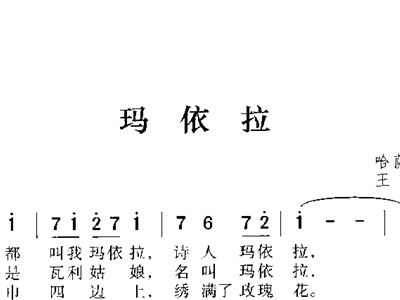 哈萨克歌曲简谱_哈萨克冬不拉数字简谱